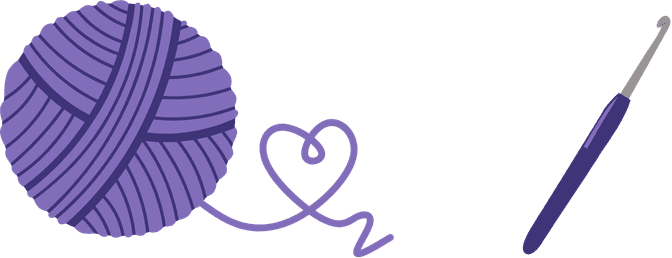 Illustration crochet et pelote de laine