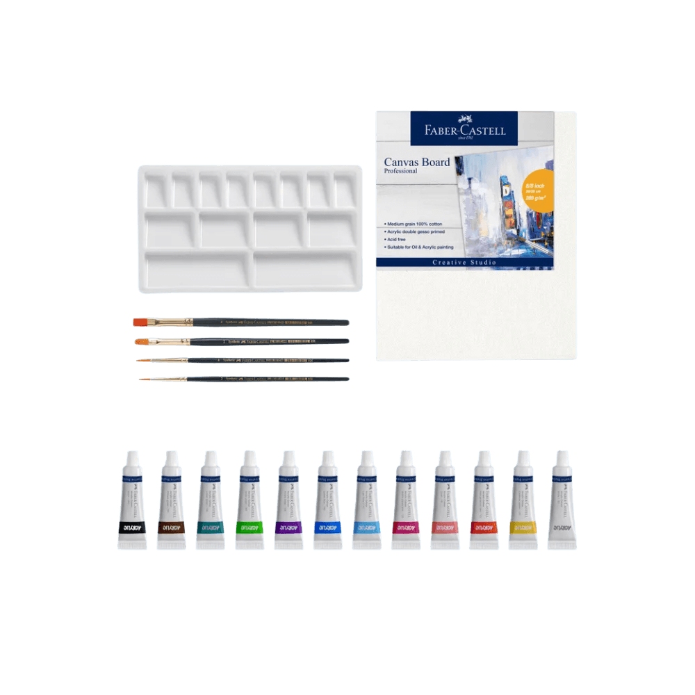 Faber-Castell - Set de peinture acrylique avec accessoires - 18 pièces - alternate view